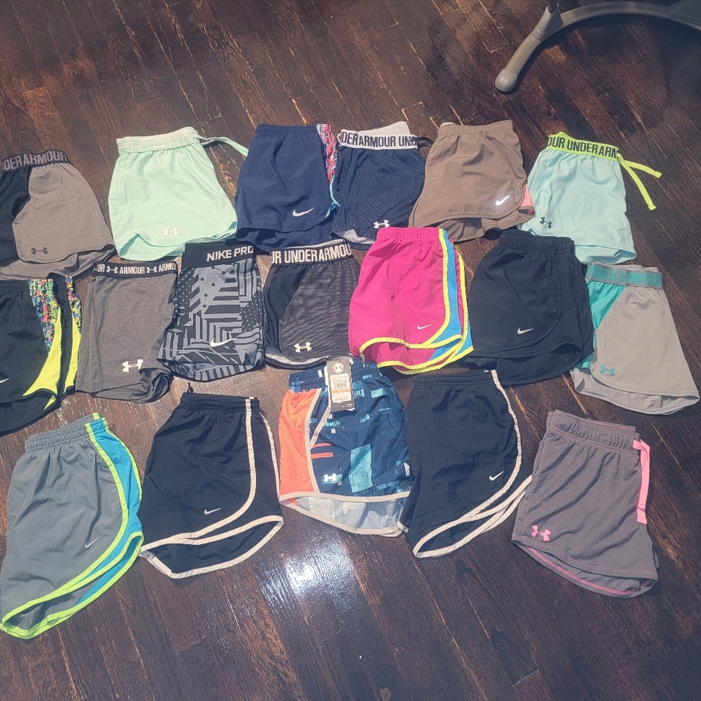 Nike and UA shorts